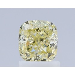 Diament o barwie fantazyjnej szlif poduszkowy brylantowy, 1.2ct, SI1, Fancy Light Yellow, GIA 5221398444