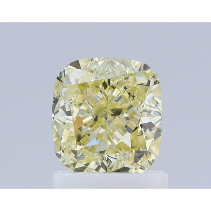Diament o barwie fantazyjnej szlif poduszkowy brylantowy, 1.2ct, SI1, Fancy Light Yellow, GIA 5221398444