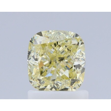 Diament o barwie fantazyjnej szlif poduszkowy brylantowy, 1.2ct, SI1, Fancy Light Yellow, GIA 5221398444