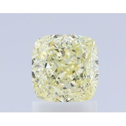 Diament o barwie fantazyjnej szlif poduszkowy brylantowy, 1.57ct, VS2, Fancy Light Yellow, GIA 3425429419