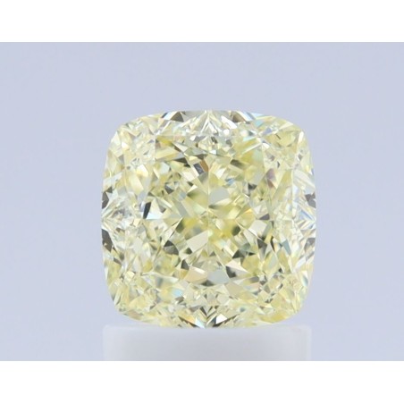 Diament o barwie fantazyjnej szlif poduszkowy brylantowy, 1.57ct, VS2, Fancy Light Yellow, GIA 3425429419