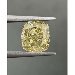 Diament o barwie fantazyjnej szlif poduszkowy brylantowy, 1.25ct, SI1, Fancy Brownish Greenish Yellow, GIA 5221479485