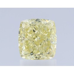 Diament o barwie fantazyjnej szlif poduszkowy brylantowy, 1.83ct, VS1, Fancy Light Yellow, GIA 5436502860