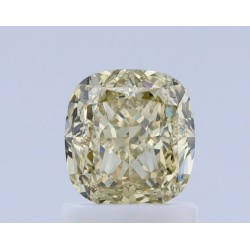 Diament o barwie fantazyjnej szlif poduszkowy brylantowy, 1.16ct, VVS2, Fancy Brownish Greenish Yellow, GIA 5221436158