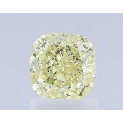 Diament o barwie fantazyjnej szlif poduszkowy brylantowy, 1.26ct, VVS2, Fancy Light Yellow, GIA 3425683580
