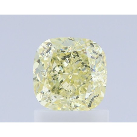 Diament o barwie fantazyjnej szlif poduszkowy brylantowy, 1.26ct, VVS2, Fancy Light Yellow, GIA 3425683580