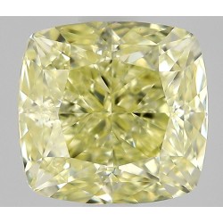 Diament o barwie fantazyjnej szlif poduszkowy modyfikowany, 0.78ct, VS2, Fancy Yellow, GIA 1533386997