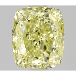 Diament o barwie fantazyjnej szlif poduszkowy modyfikowany, 0.53ct, VS1, Fancy Yellow, GIA 2524909268