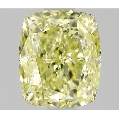Diament o barwie fantazyjnej szlif poduszkowy modyfikowany, 0.53ct, VS1, Fancy Yellow, GIA 2524909268