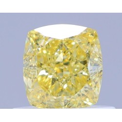 Diament o barwie fantazyjnej szlif poduszkowy brylantowy, 0.69ct, VS2, Fancy Intense Yellow, GIA 6472018868