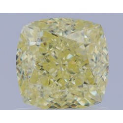 Diament o barwie fantazyjnej szlif poduszkowy brylantowy, 1.01ct, VVS2, Fancy Yellow, GIA 2467863414