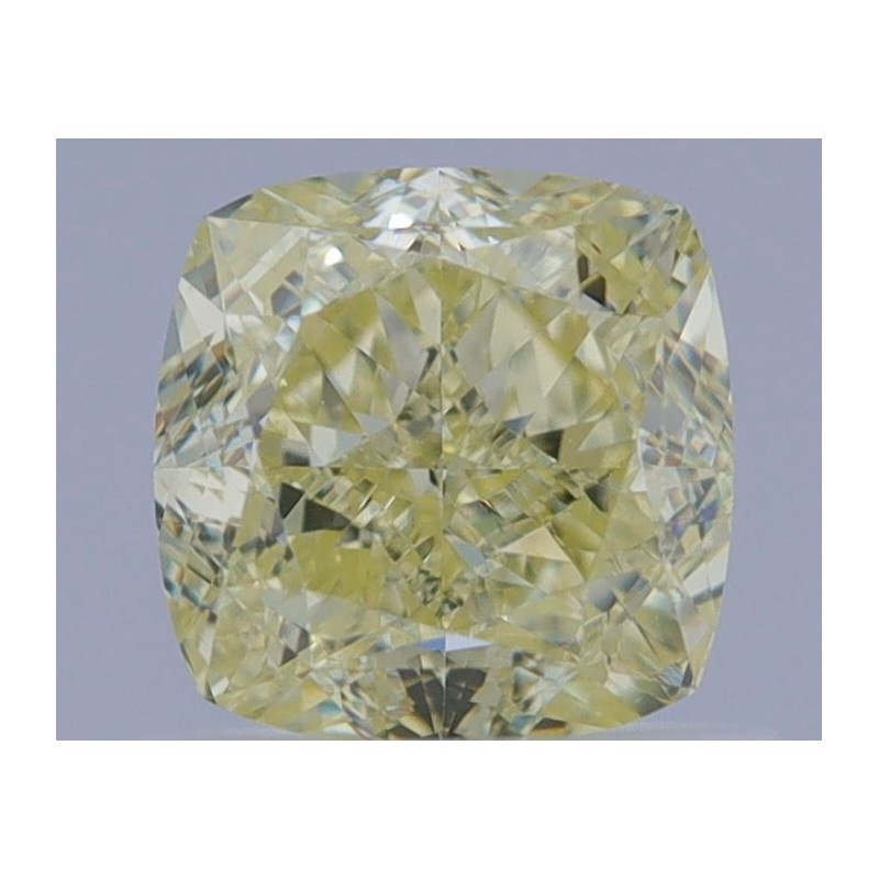 Diament o barwie fantazyjnej szlif poduszkowy brylantowy, 1.01ct, VVS1, Fancy Light Yellow, GIA 6462358647