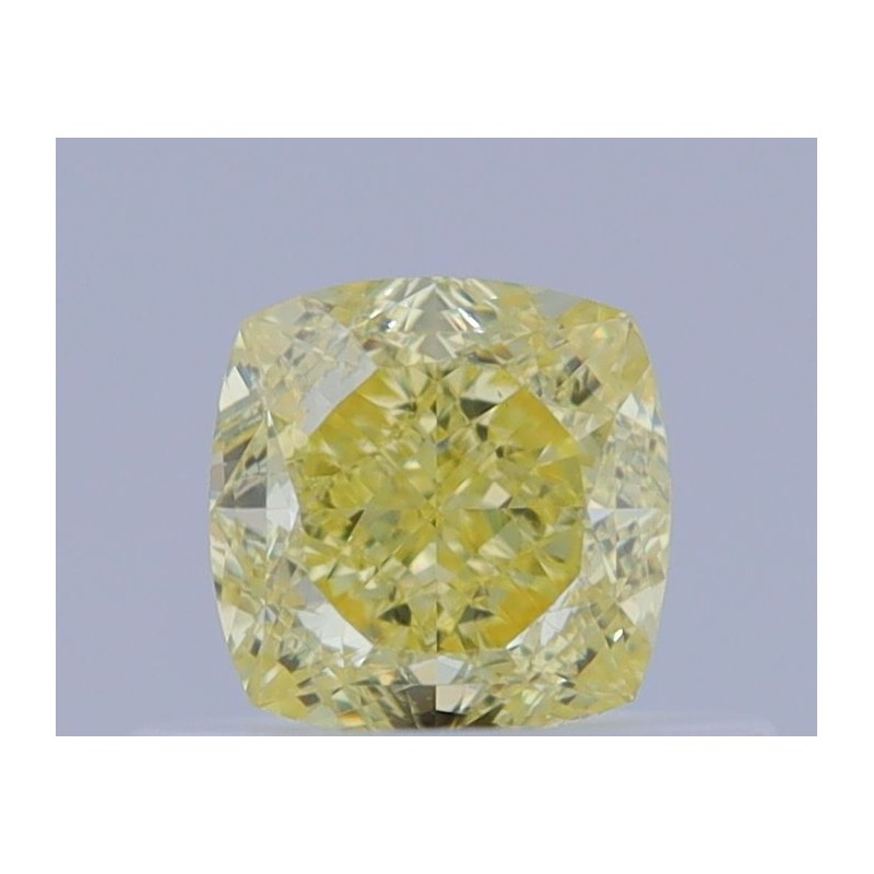 Diament o barwie fantazyjnej szlif poduszkowy brylantowy, 0.51ct, VS1, Fancy Intense Yellow, GIA 7468564402