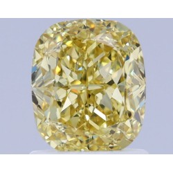Diament o barwie fantazyjnej szlif poduszkowy brylantowy, 1.37ct, VVS2, Fancy Intense Yellow, GIA 5232007796