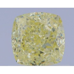 Diament o barwie fantazyjnej szlif poduszkowy brylantowy, 0.87ct, VS1, Fancy Yellow, GIA 2467602739