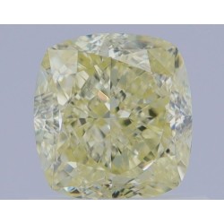 Diament o barwie fantazyjnej szlif poduszkowy brylantowy, 1.01ct, VVS1, Fancy Light Yellow, GIA 7461357411
