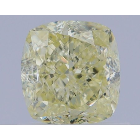 Diament o barwie fantazyjnej szlif poduszkowy brylantowy, 1.01ct, VVS1, Fancy Light Yellow, GIA 7461357411