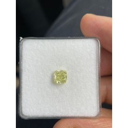 Diament o barwie fantazyjnej szlif poduszkowy brylantowy, 1.24ct, VS1, Fancy Yellow, GIA 6224932242
