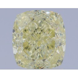 Diament o barwie fantazyjnej szlif poduszkowy brylantowy, 2ct, VVS2, Fancy Light Yellow, GIA 1469592173