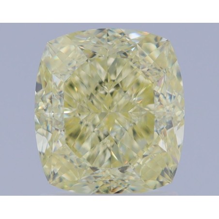 Diament o barwie fantazyjnej szlif poduszkowy brylantowy, 2ct, VVS2, Fancy Light Yellow, GIA 1469592173