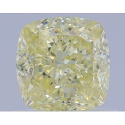 Diament o barwie fantazyjnej szlif poduszkowy brylantowy, 1.01ct, VVS2, Fancy Light Yellow, GIA 1463752338