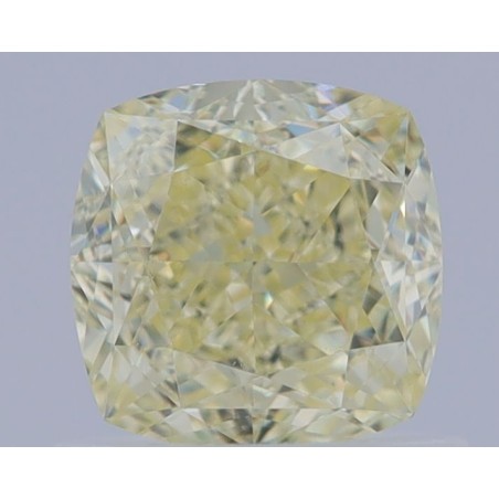 Diament o barwie fantazyjnej szlif poduszkowy brylantowy, 1ct, VS2, Fancy Light Yellow, GIA 6461594061