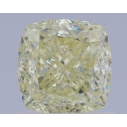 Diament o barwie fantazyjnej szlif poduszkowy brylantowy, 1.51ct, VVS2, Fancy Light Yellow, GIA 1465749797