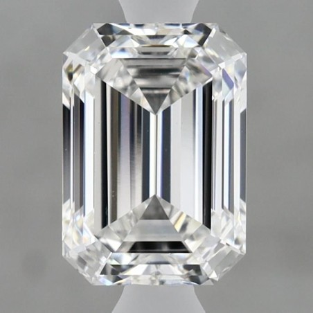 Diament laboratoryjny bezbarwny szlif szmaragdowy, 1.55ct, VVS2, E, IGI LG625427615