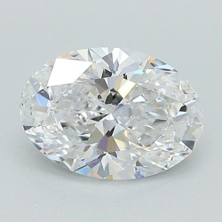 Diament laboratoryjny bezbarwny szlif owalny, 1.36ct, VVS2, D, IGI LG610316601