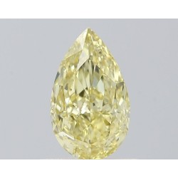Diament o barwie fantazyjnej szlif gruszkowy, 0.69ct, VVS1, Fancy Yellow, GIA 1523167626