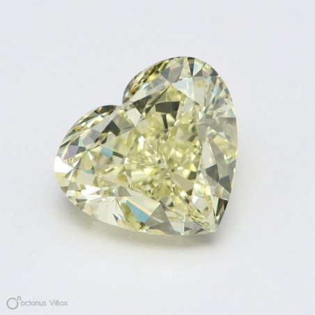 Diament o barwie fantazyjnej serce, 1ct, VVS2, Fancy Light Yellow, GIA 2496970857