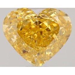 Diament o barwie fantazyjnej serce, 0.72ct, VS1, Fancy Intense Orange Yellow, GIA 2476980098