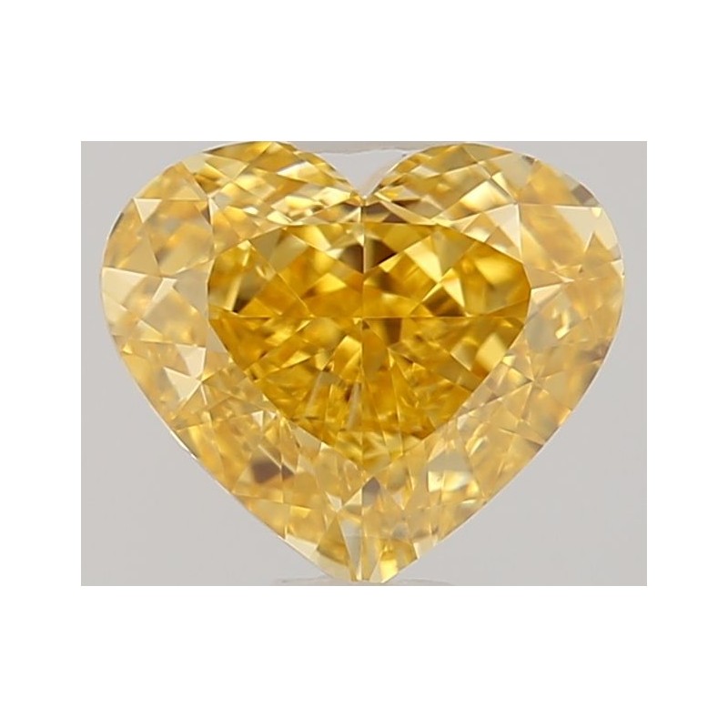 Diament o barwie fantazyjnej serce, 0.72ct, VS1, Fancy Intense Orange Yellow, GIA 2476980098