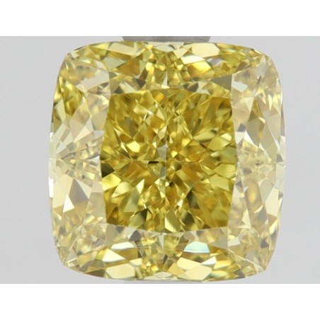 Diament o barwie fantazyjnej szlif poduszkowy brylantowy, 1ct, VVS1, Fancy Deep  Yellow, GIA 6462085603