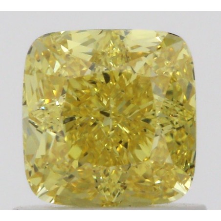 Diament o barwie fantazyjnej szlif poduszkowy brylantowy, 1ct, VS2, Fancy Vivid  Yellow, GIA 5222907544