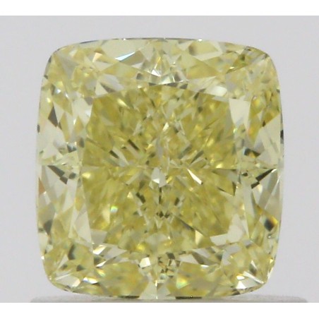 Diament o barwie fantazyjnej szlif poduszkowy brylantowy, 1ct, SI2, Fancy Intense  Yellow, GIA 2225907577
