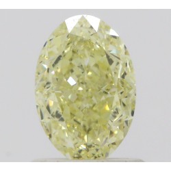 Diament o barwie fantazyjnej szlif owalny, 1ct, VVS1, Fancy Yellow, GIA 5222907498
