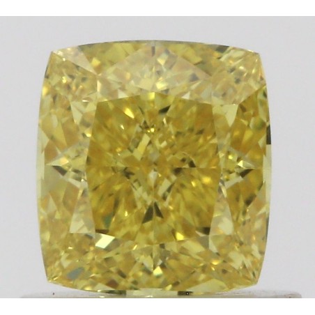 Diament o barwie fantazyjnej szlif poduszkowy brylantowy, 0.82ct, VVS2, Fancy Vivid Yellow, GIA 1226946698