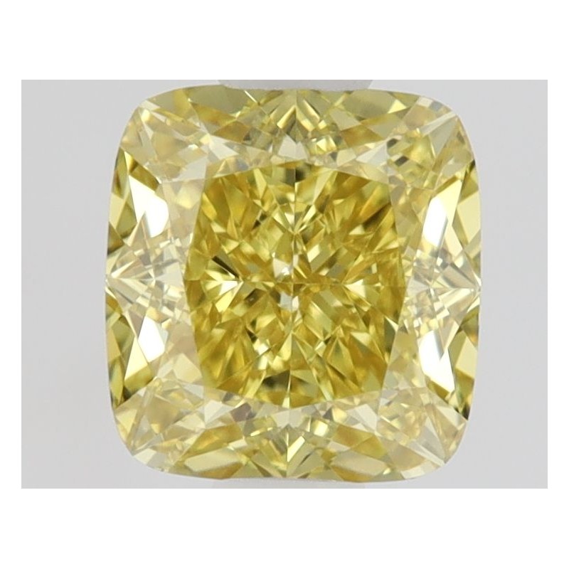 Diament o barwie fantazyjnej szlif poduszkowy brylantowy, 0.7ct, VVS2, Fancy Intense  Yellow, GIA 6471080718