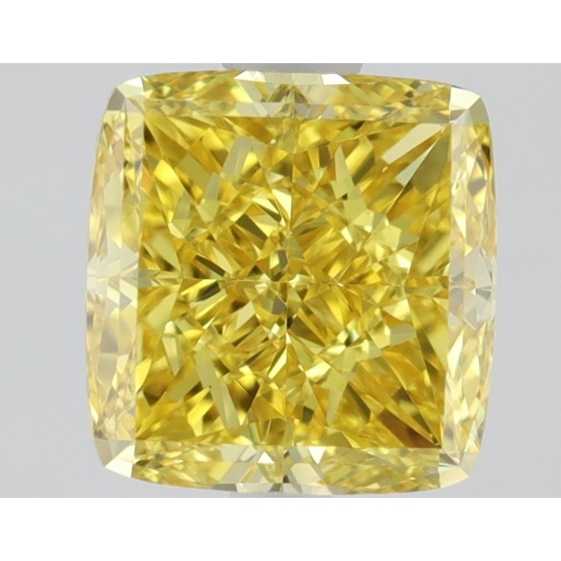 Diament o barwie fantazyjnej szlif poduszkowy brylantowy, 1ct, VS1, Fancy Vivid Orangey Yellow, GIA 2221962495