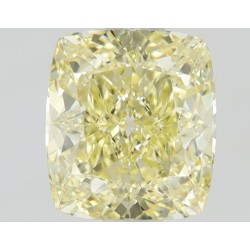 Diament o barwie fantazyjnej szlif poduszkowy brylantowy, 0.9ct, VVS2, Fancy Yellow, GIA 6495089454