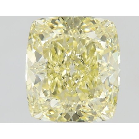 Diament o barwie fantazyjnej szlif poduszkowy brylantowy, 0.9ct, VVS2, Fancy Yellow, GIA 6495089454
