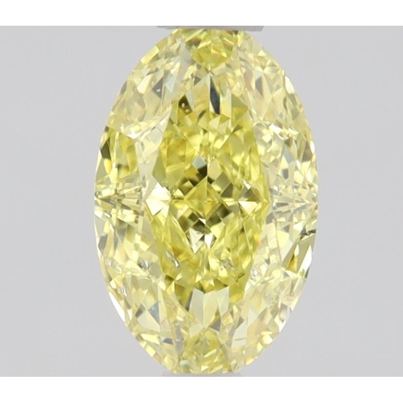 Diament o barwie fantazyjnej szlif owalny, 0.5ct, SI2, Fancy Intense  Yellow, GIA 6472140050