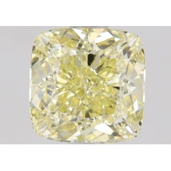 Diament o barwie fantazyjnej szlif poduszkowy brylantowy, 1ct, VS2, Fancy  Yellow, GIA 2464506416