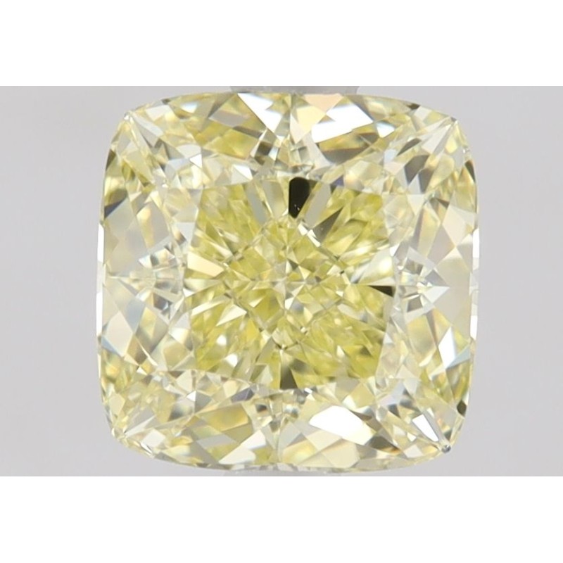 Diament o barwie fantazyjnej szlif poduszkowy brylantowy, 1ct, VS2, Fancy  Yellow, GIA 2464506416