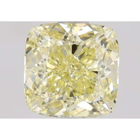 Diament o barwie fantazyjnej szlif poduszkowy brylantowy, 1ct, VS2, Fancy  Yellow, GIA 2464506416