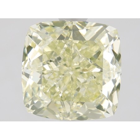 Diament o barwie fantazyjnej szlif poduszkowy brylantowy, 2ct, VVS2, Fancy Light  Yellow, GIA 1467674614