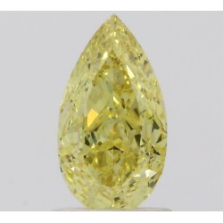 Diament o barwie fantazyjnej szlif gruszkowy, 1ct, SI2, Fancy Vivid  Yellow, GIA 5222901646