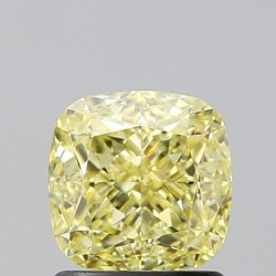Diament o barwie fantazyjnej szlif poduszkowy modyfikowany, 1.5ct, VS1, Fancy Yellow, GIA 6471332769