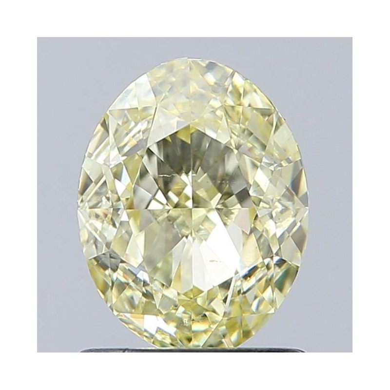 Diament o barwie fantazyjnej szlif owalny, 1.24ct, SI1, Fancy Light Yellow, GIA 1435103384